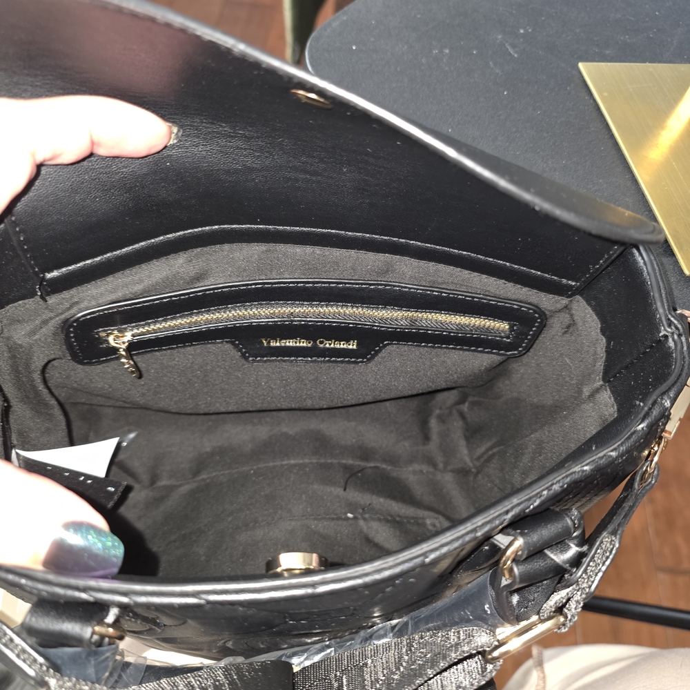 # 53 Valentino Orlandi Black Quilted Crossbody Bag - Picture 7 of 9
